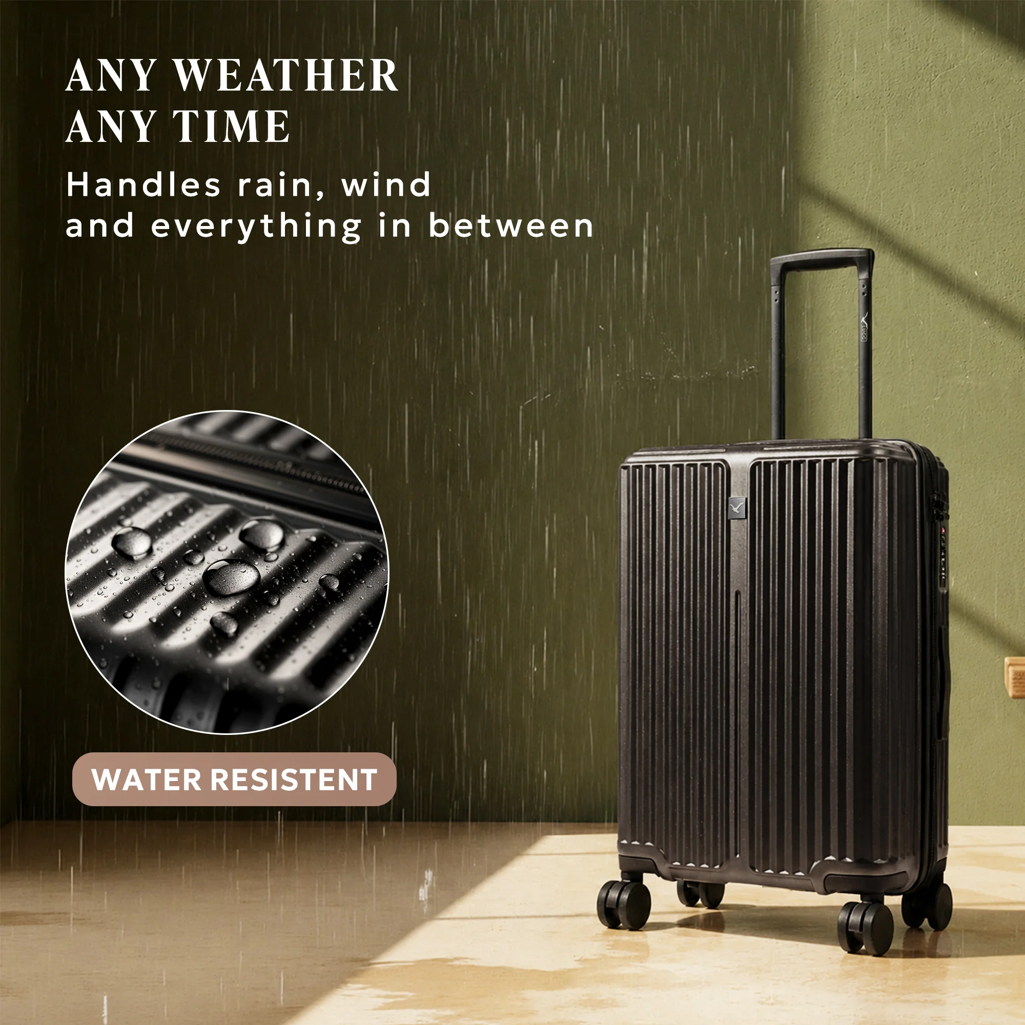 20" Air Glide Cabin Suitcase - Black - Image 5