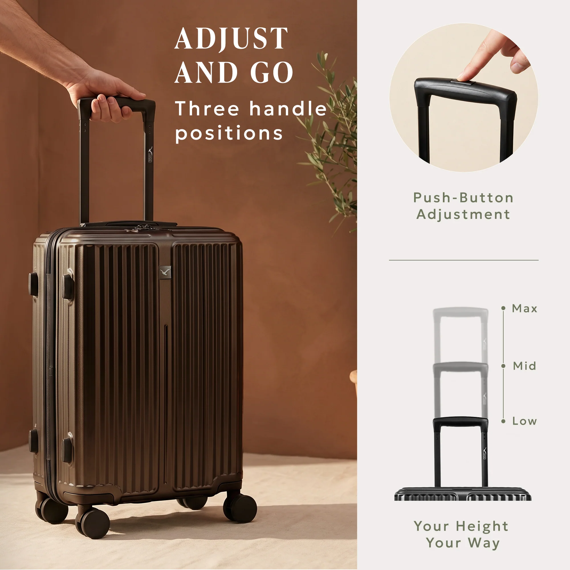 20" Air Glide Cabin Suitcase - Black - Image 7
