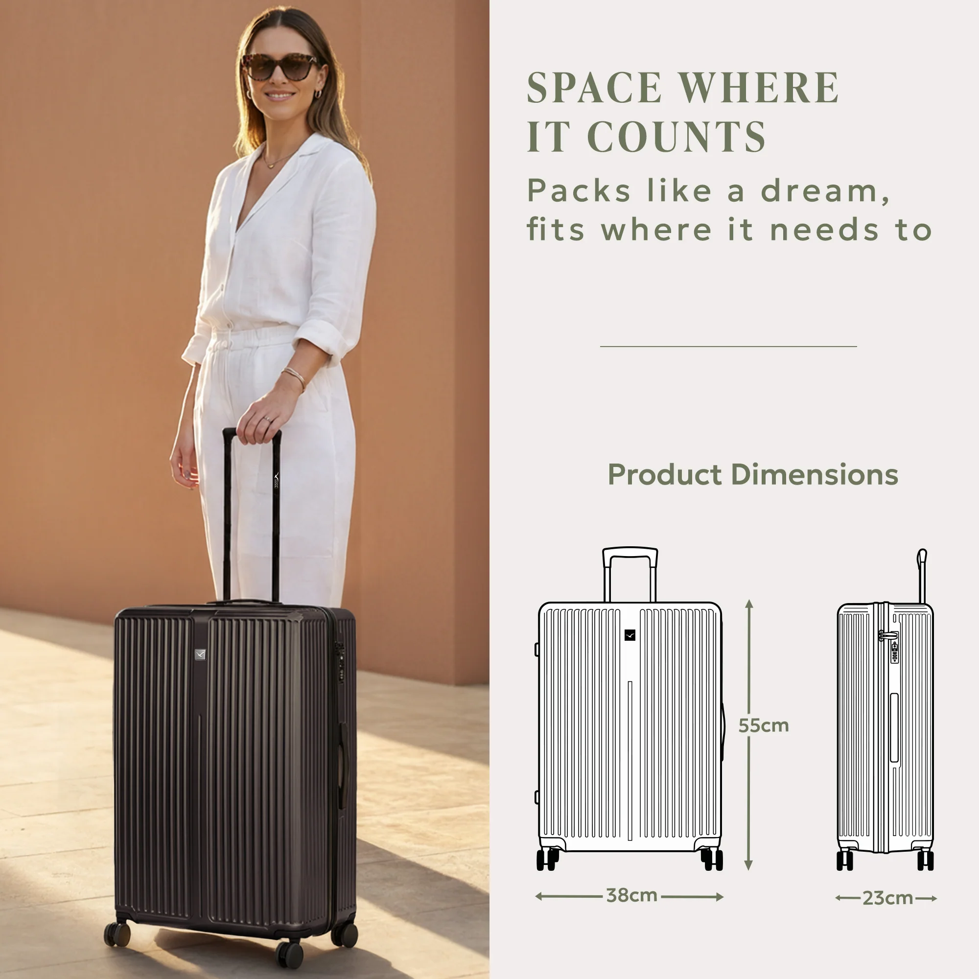 20" Air Glide Cabin Suitcase - Black - Image 8
