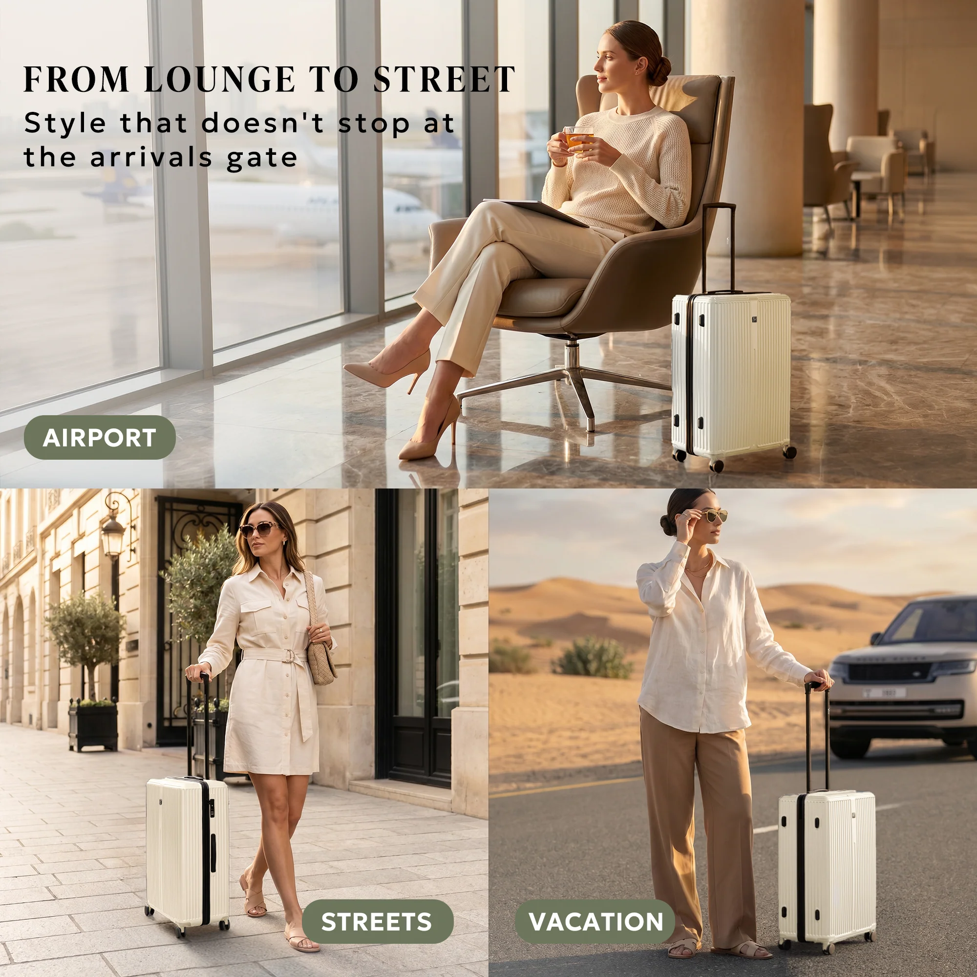 20" Air Glide Cabin Suitcase - Ivory - Image 10