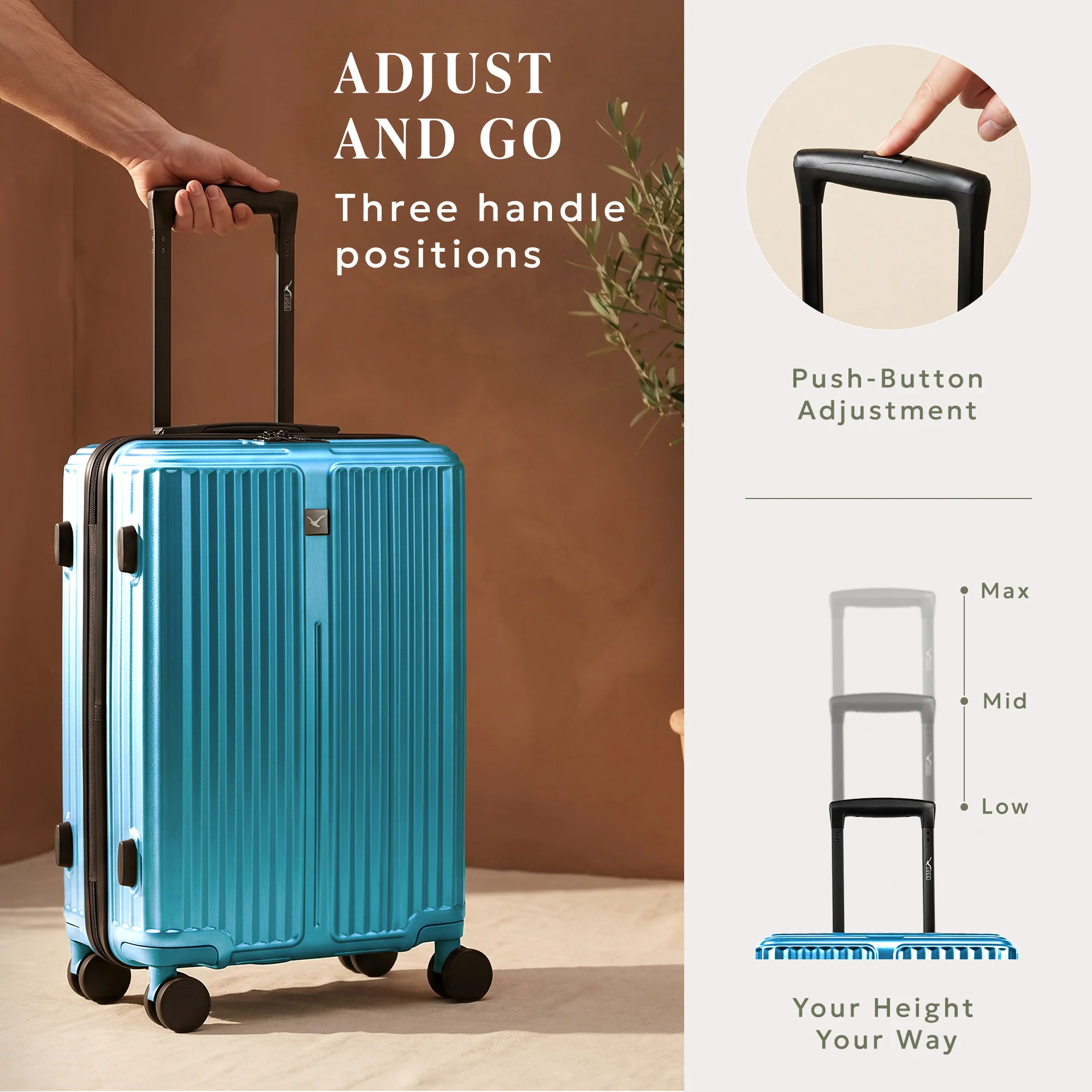 20" Air Glide Cabin Suitcase - Teal - Image 7