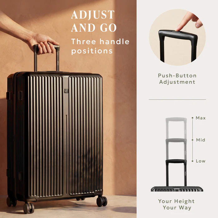 28" Air Glide Large Suitcase - Black - Image 7
