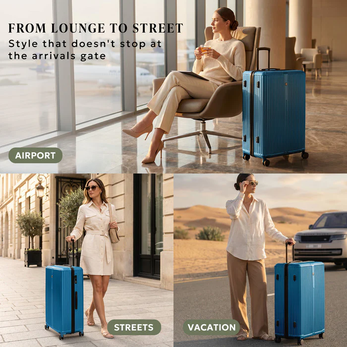 28" Air Glide Large Suitcase - Teal - Image 10