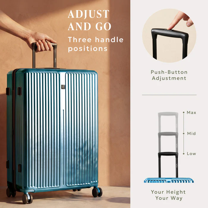 28" Air Glide Large Suitcase - Teal - Image 7
