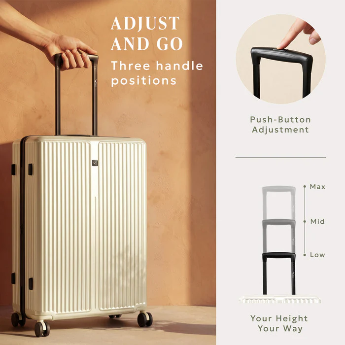 24" Air Glide Medium Suitcase - Beige - Image 7