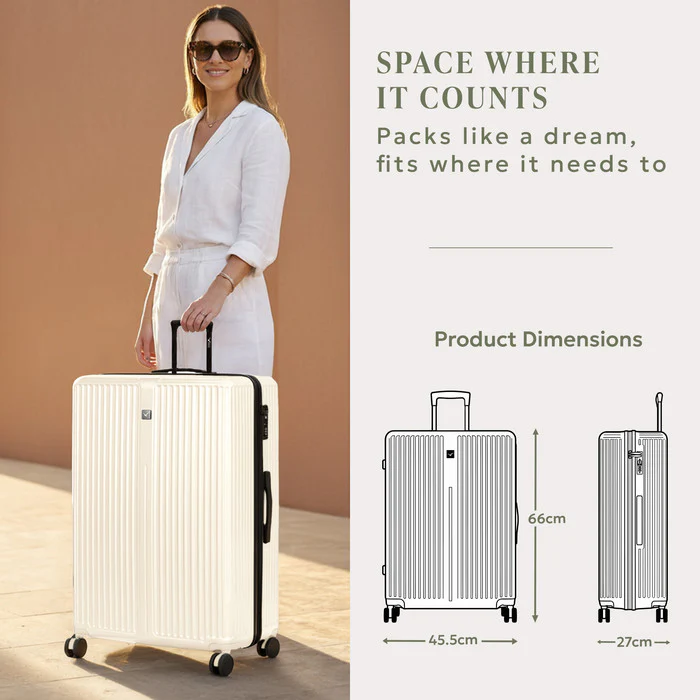 24" Air Glide Medium Suitcase - Beige - Image 8