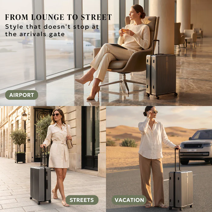 24" Air Glide Medium Suitcase - Gunmetal - Image 10