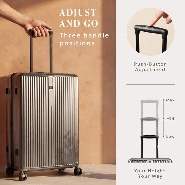 24" Air Glide Medium Suitcase - Gunmetal - Image 7