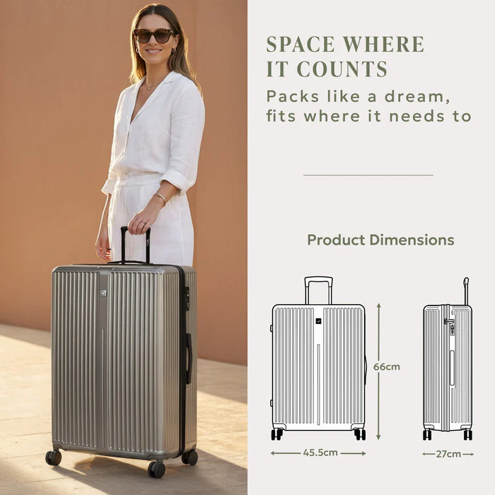 24" Air Glide Medium Suitcase - Gunmetal - Image 8