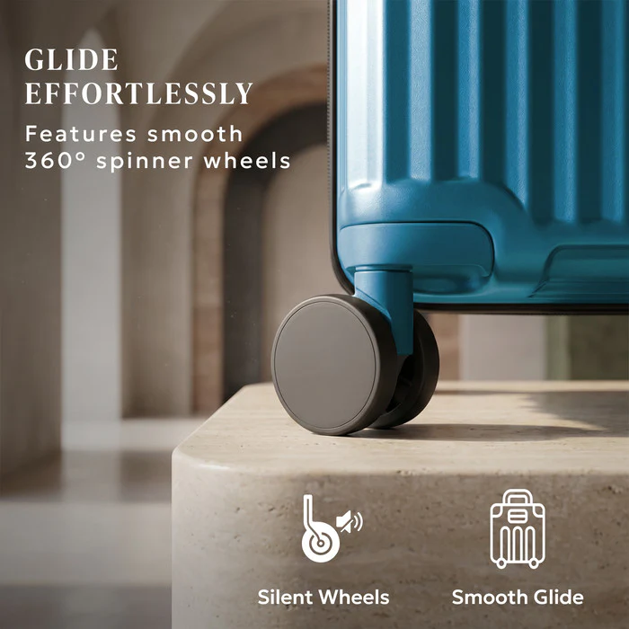 24" Air Glide Medium Suitcase - Teal - Image 4