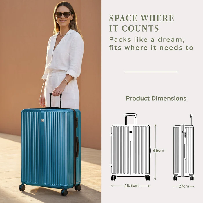 24" Air Glide Medium Suitcase - Teal - Image 8