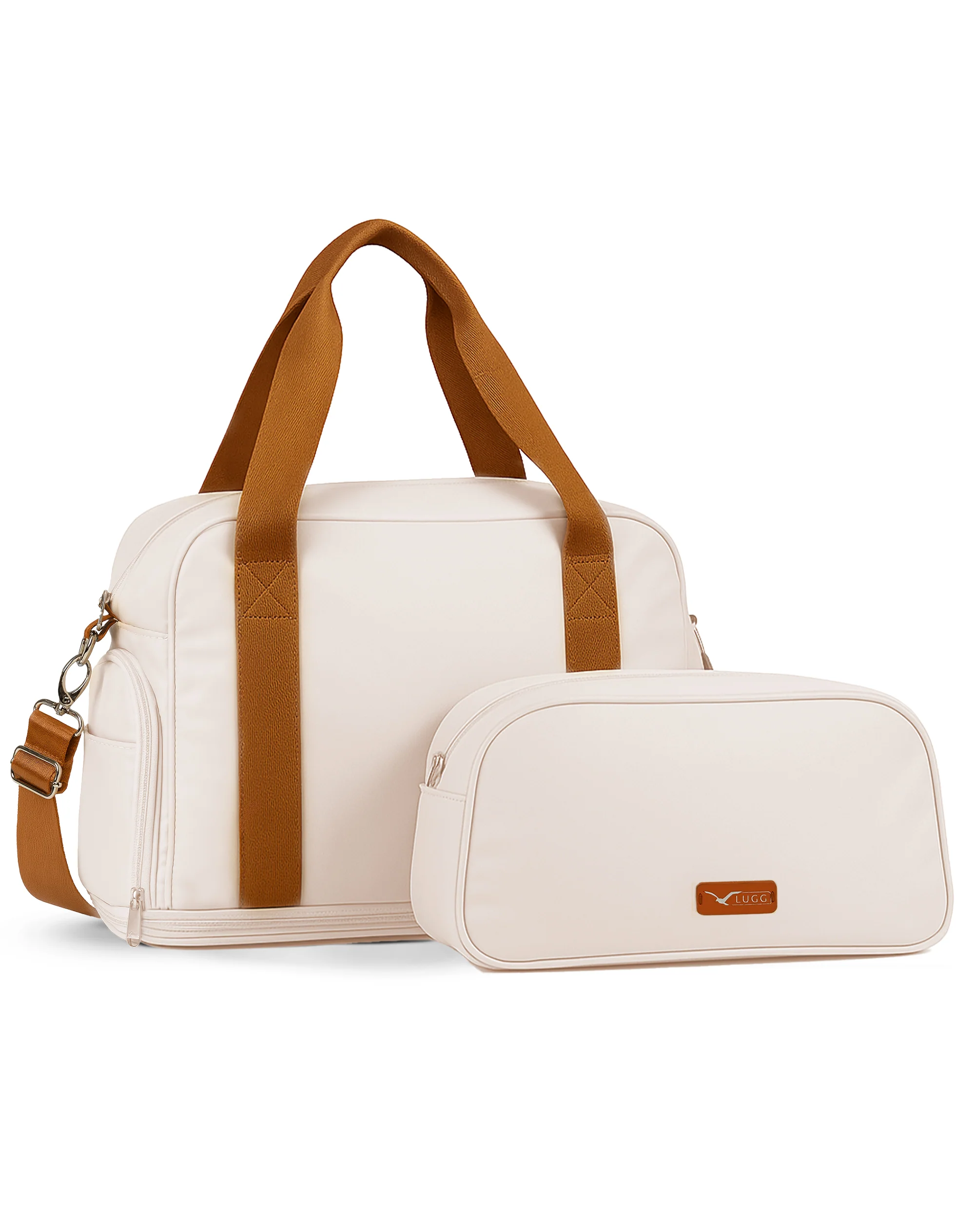 Waterproof Duffle & Toiletry Bag Set - Cream - Image 10