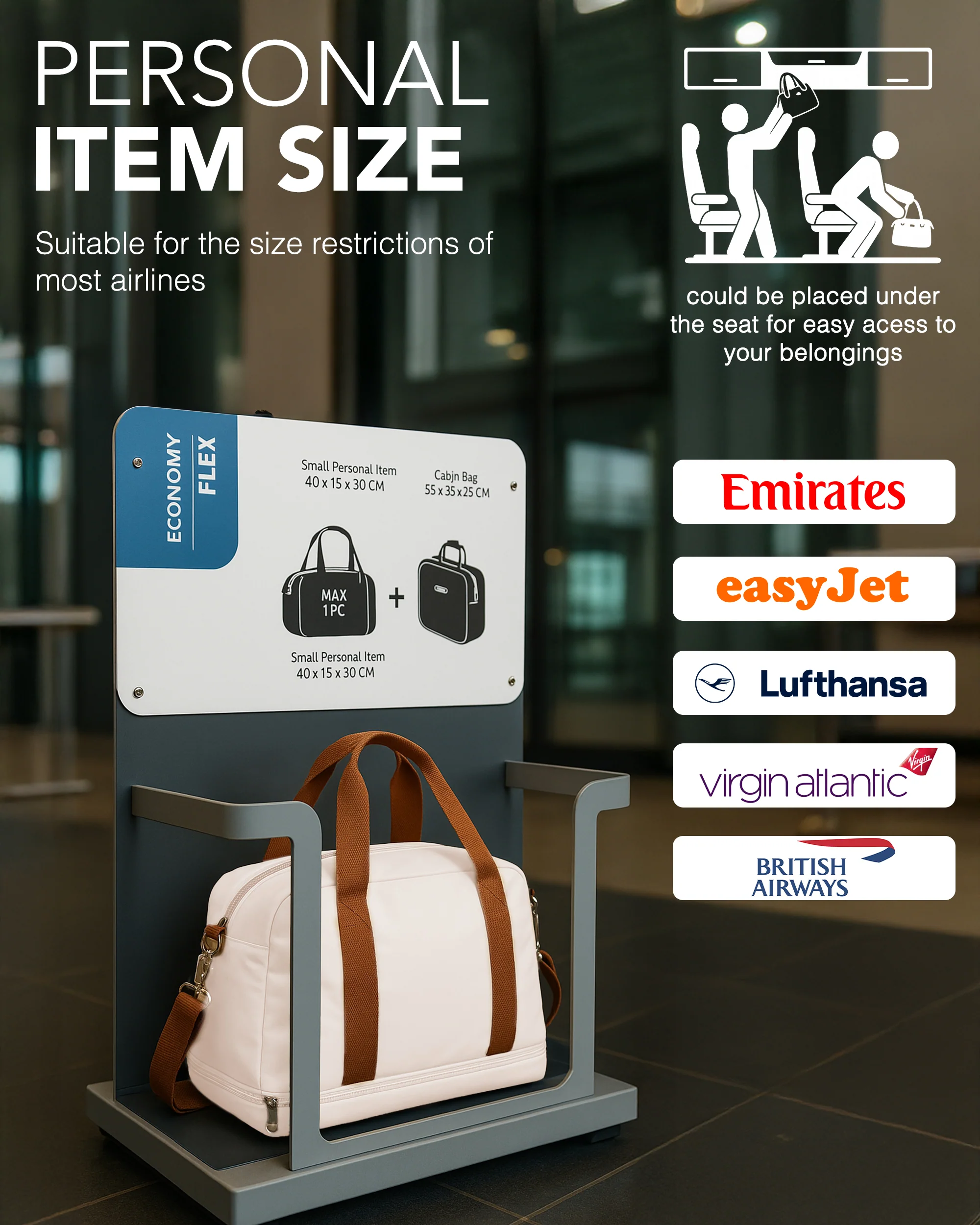 Waterproof Duffle & Toiletry Bag Set - Cream - Image 9