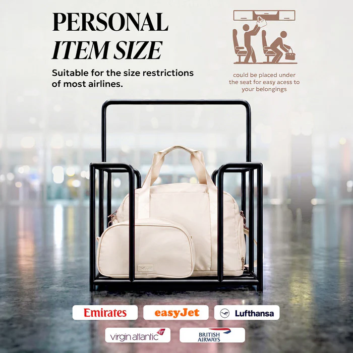 Waterproof Duffle & Toiletry Bag Set - Ivory - Image 10