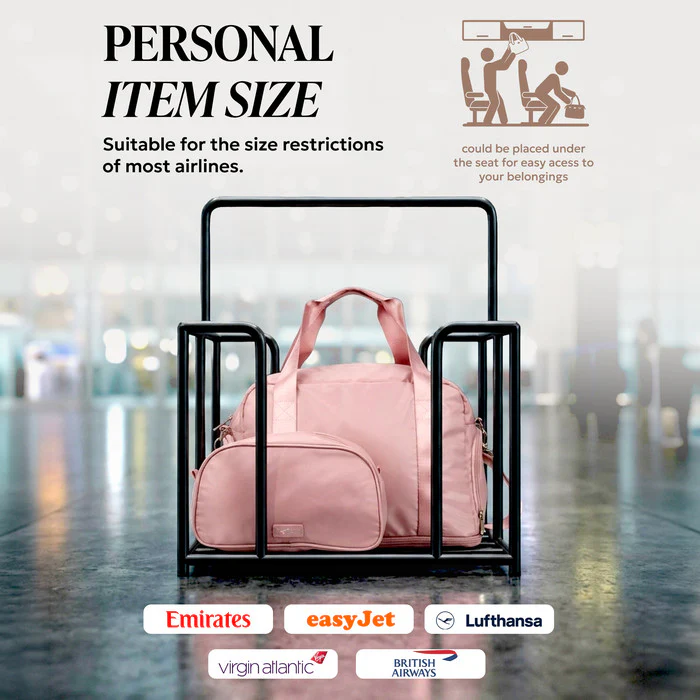 Waterproof Duffle & Toiletry Bag Set - Rose Gold - Image 10