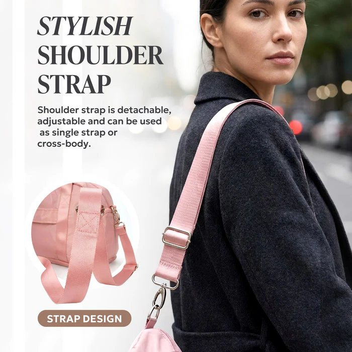 Waterproof Duffle & Toiletry Bag Set - Rose Gold - Image 8