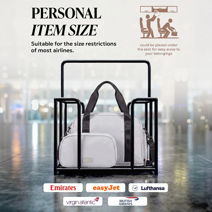 Waterproof Duffle & Toiletry Bag Set - Silver - Image 10