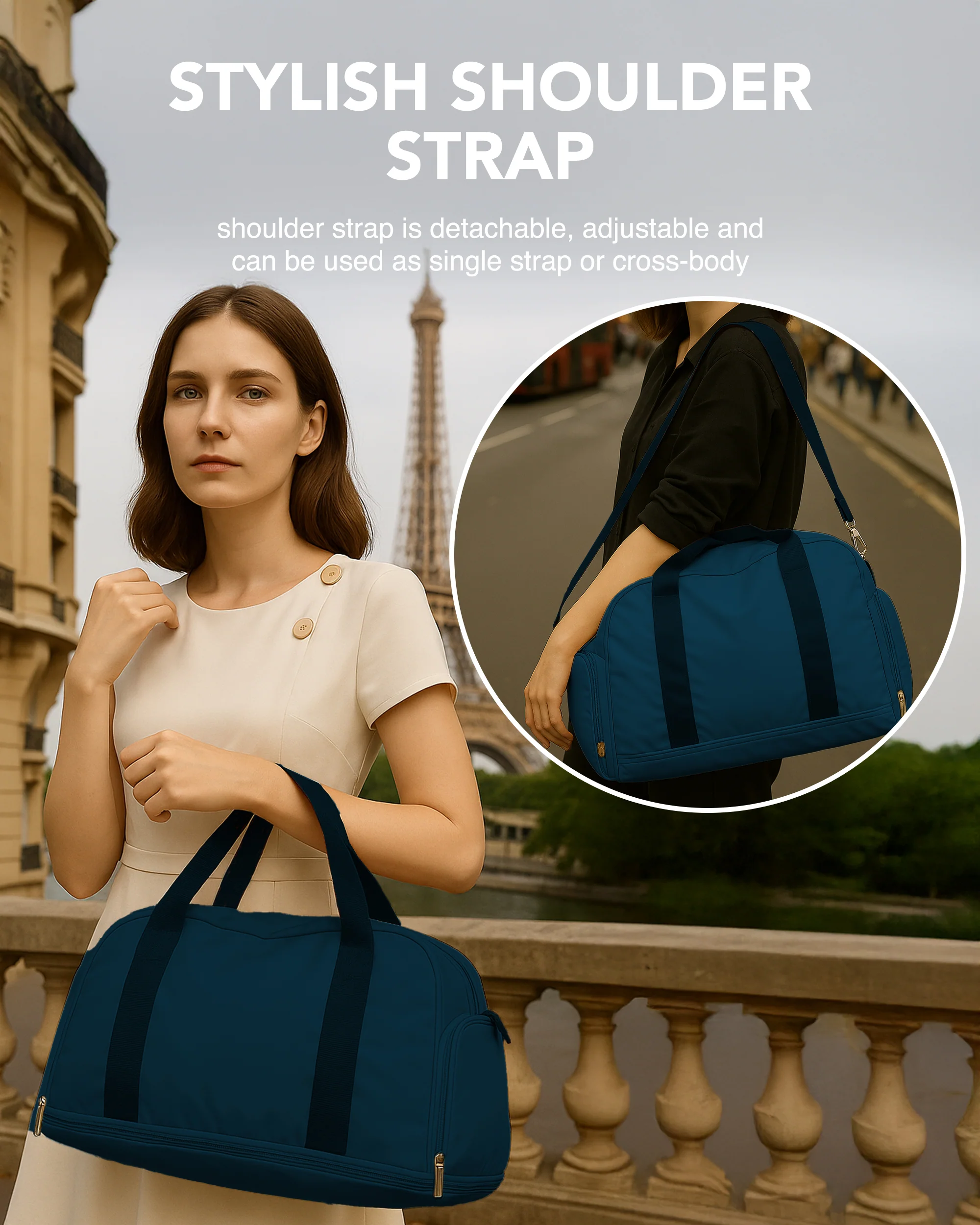 Waterproof Duffle & Toiletry Bag Set - Teal - Image 7