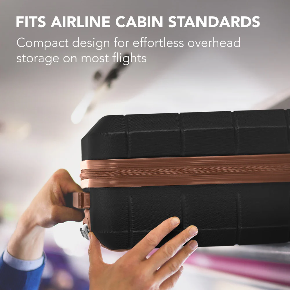 15" Jetset Cabin Bag - Black & Brown - Image 8