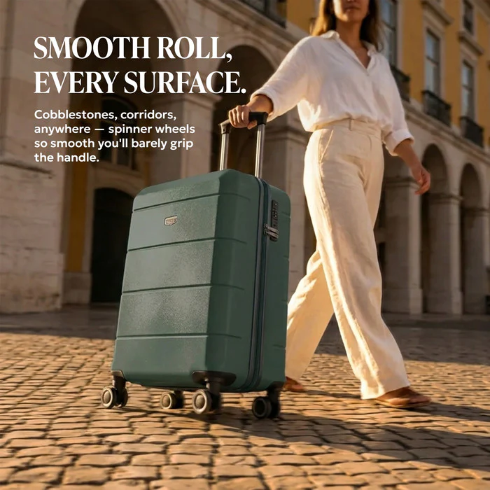 20" Jetset Cabin Suitcase - Army Green - Image 10