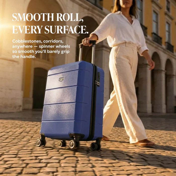 20" Jetset Cabin Suitcase - Midnight Blue - Image 10