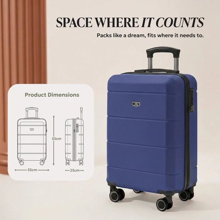 20" Jetset Cabin Suitcase - Midnight Blue - Image 8