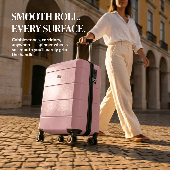 20" Jetset Cabin Suitcase - Rose Gold - Image 10