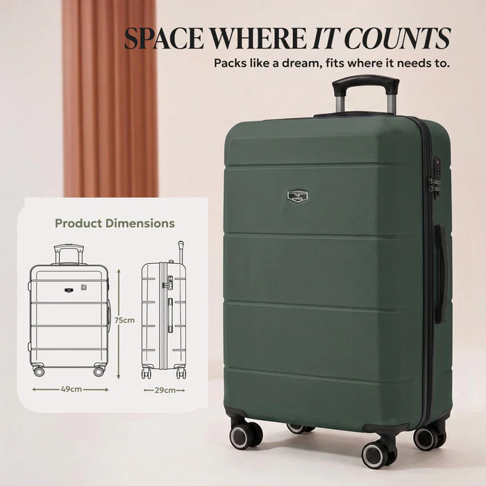 28" Jetset Large Suitcase - Army Green - Image 8