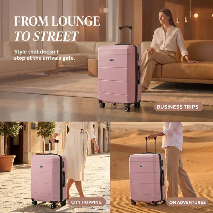 28" Jetset Large Suitcase - Rose Gold - Image 4