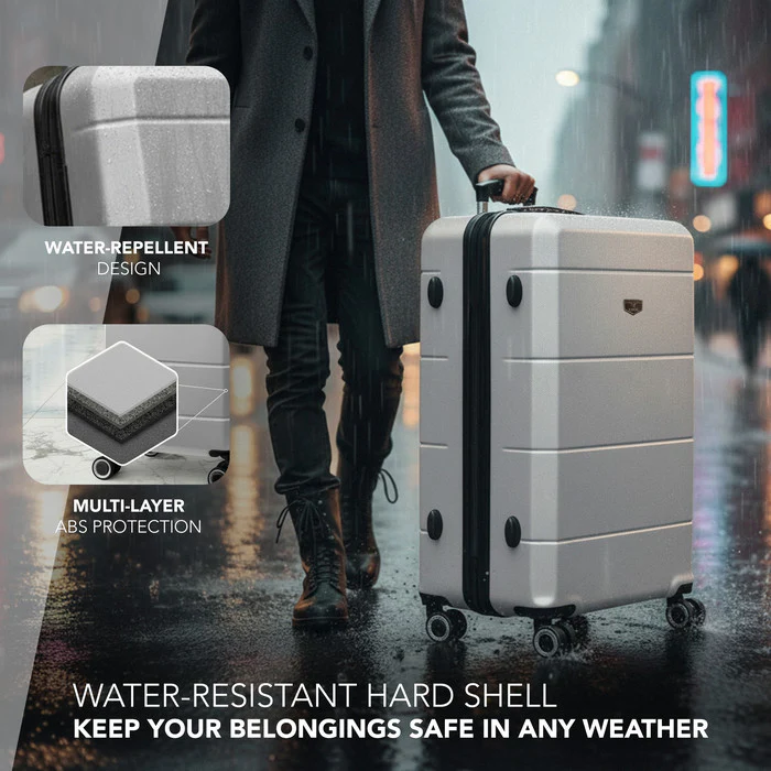 28" Jetset Large Suitcase - Silver - Image 4