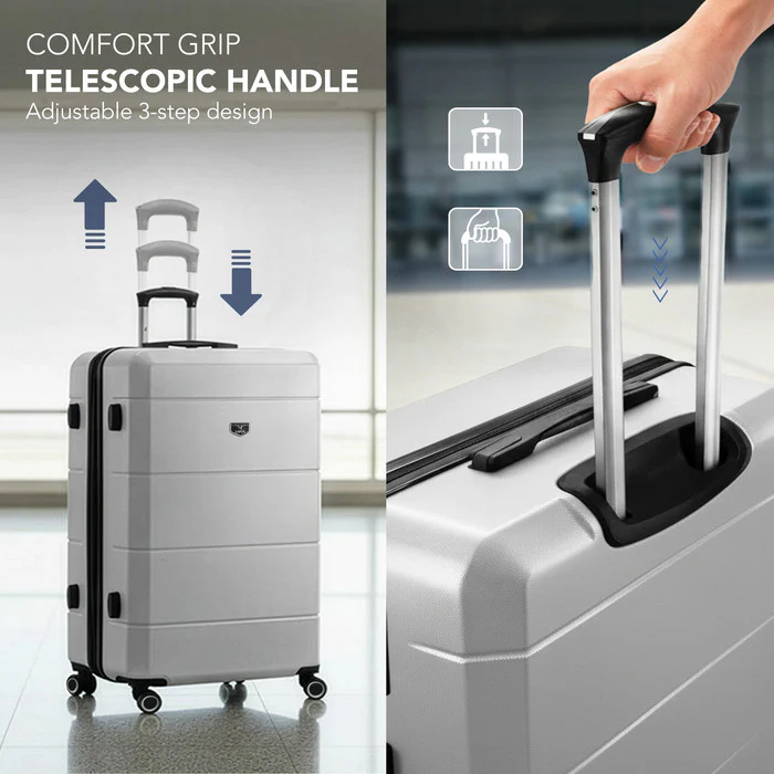 28" Jetset Large Suitcase - Silver - Image 7