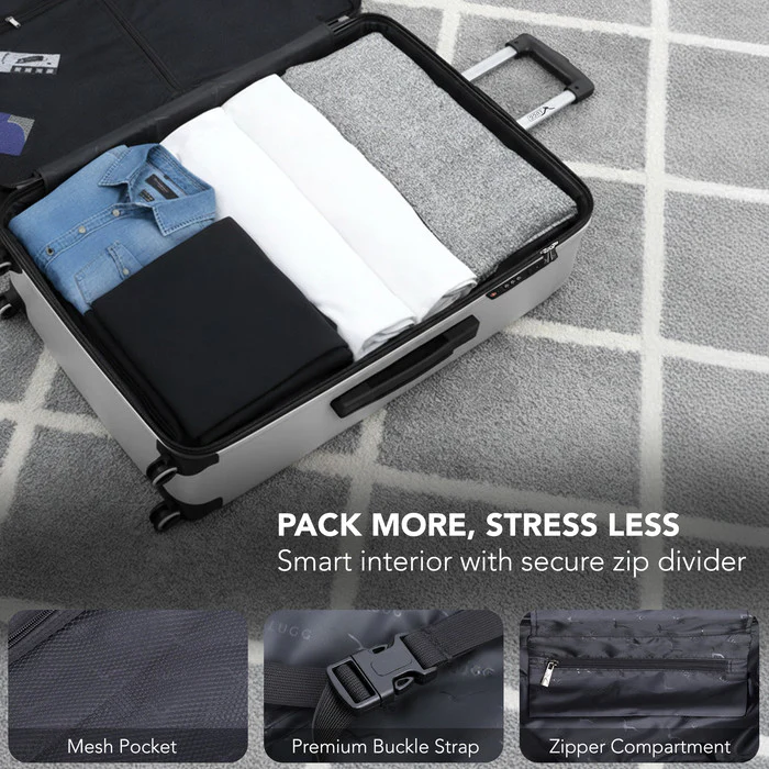 28" Jetset Large Suitcase - Silver - Image 8
