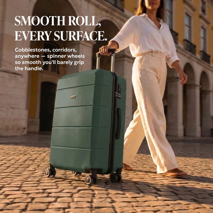 24" Jetset Medium Suitcase - Army Green - Image 10