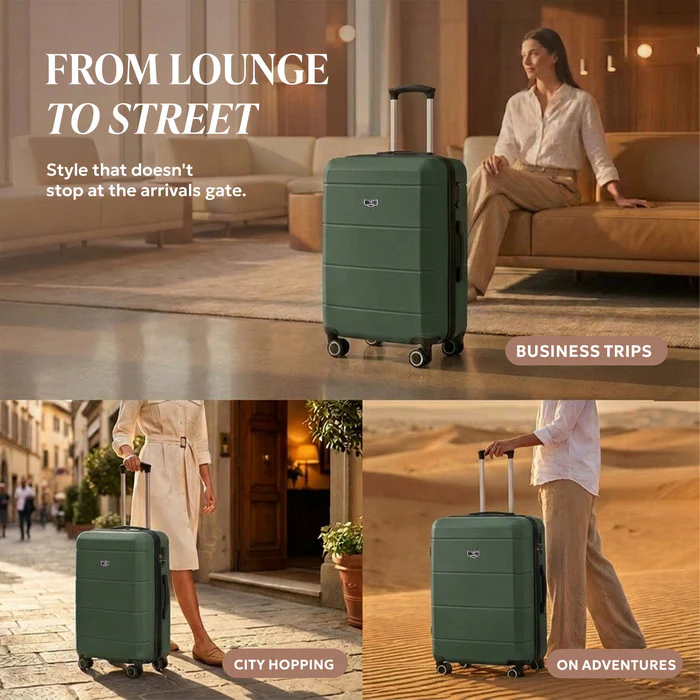 24" Jetset Medium Suitcase - Army Green - Image 4