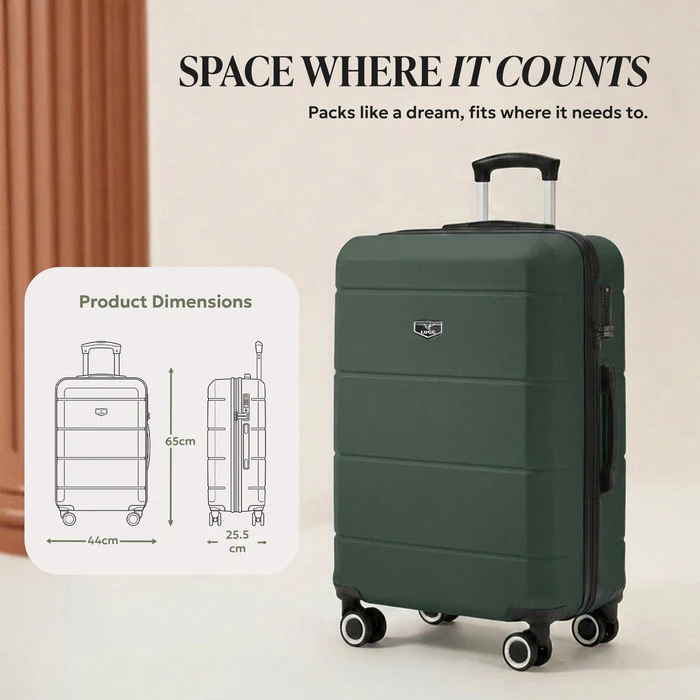 24" Jetset Medium Suitcase - Army Green - Image 8