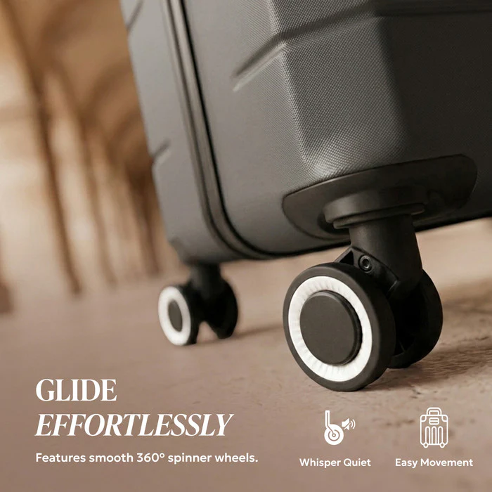 24" Jetset Medium Suitcase - Black - Image 7