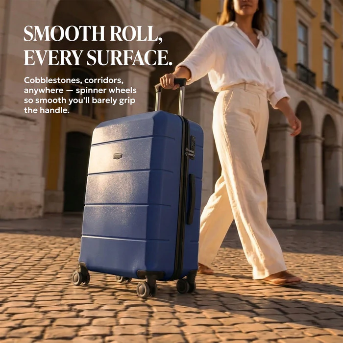24" Jetset Medium Suitcase - Midnight Blue - Image 10