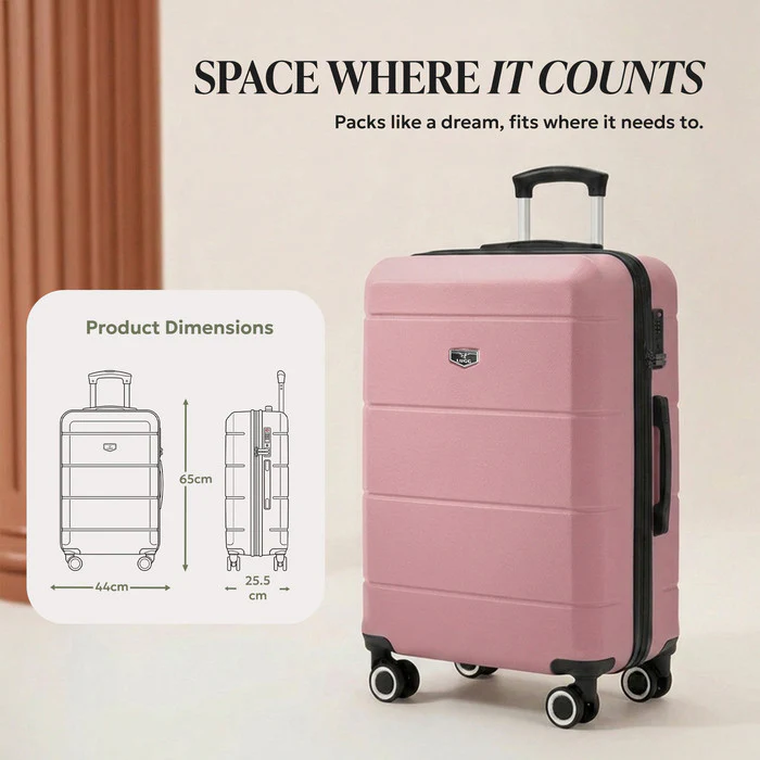24" Jetset Medium Suitcase - Rose Gold - Image 8