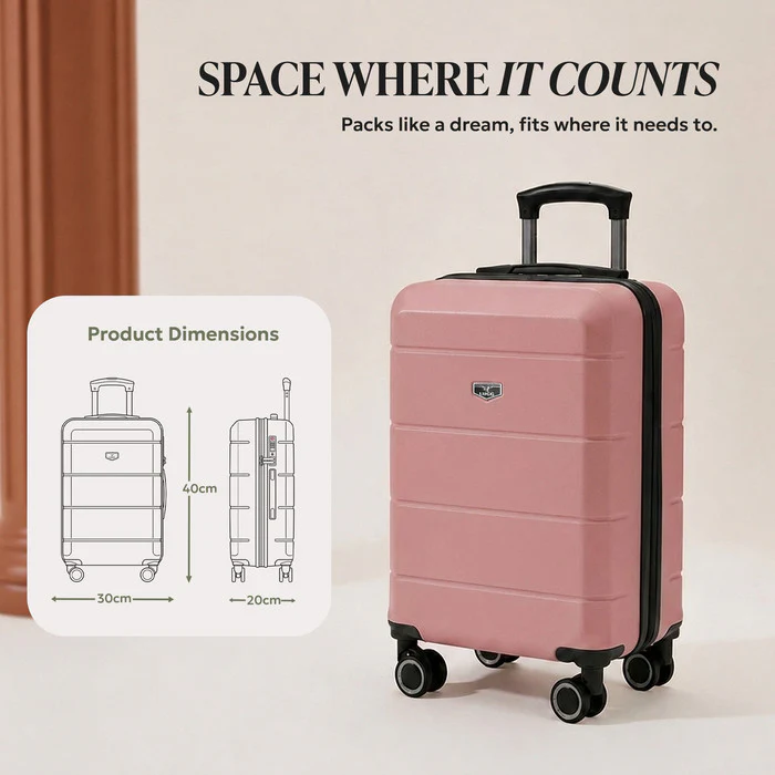 40cm Jetset Underseat Cabin Bag - Rose Gold - Image 9
