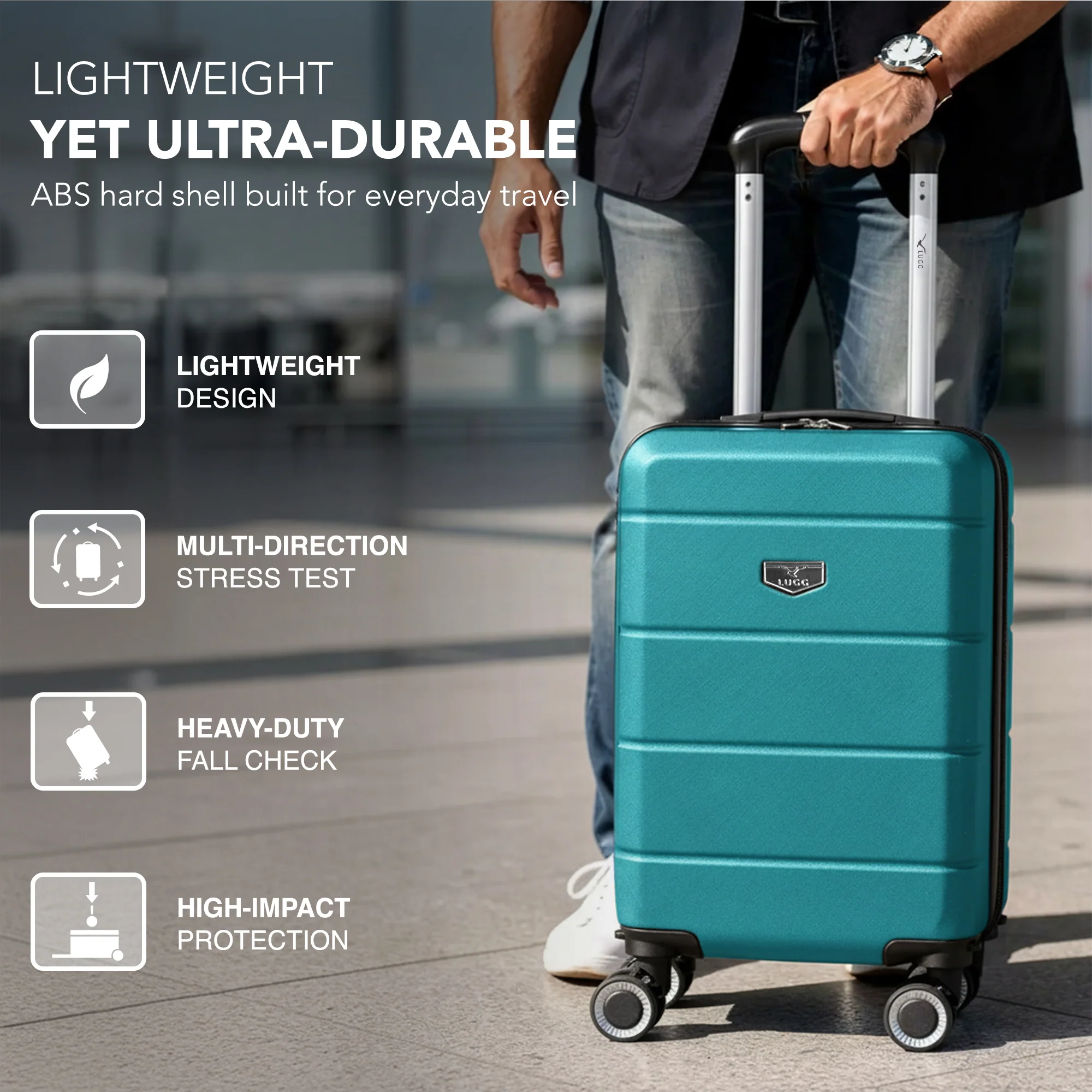 40cm Jetset Underseat Cabin Bag - Teal - Image 3
