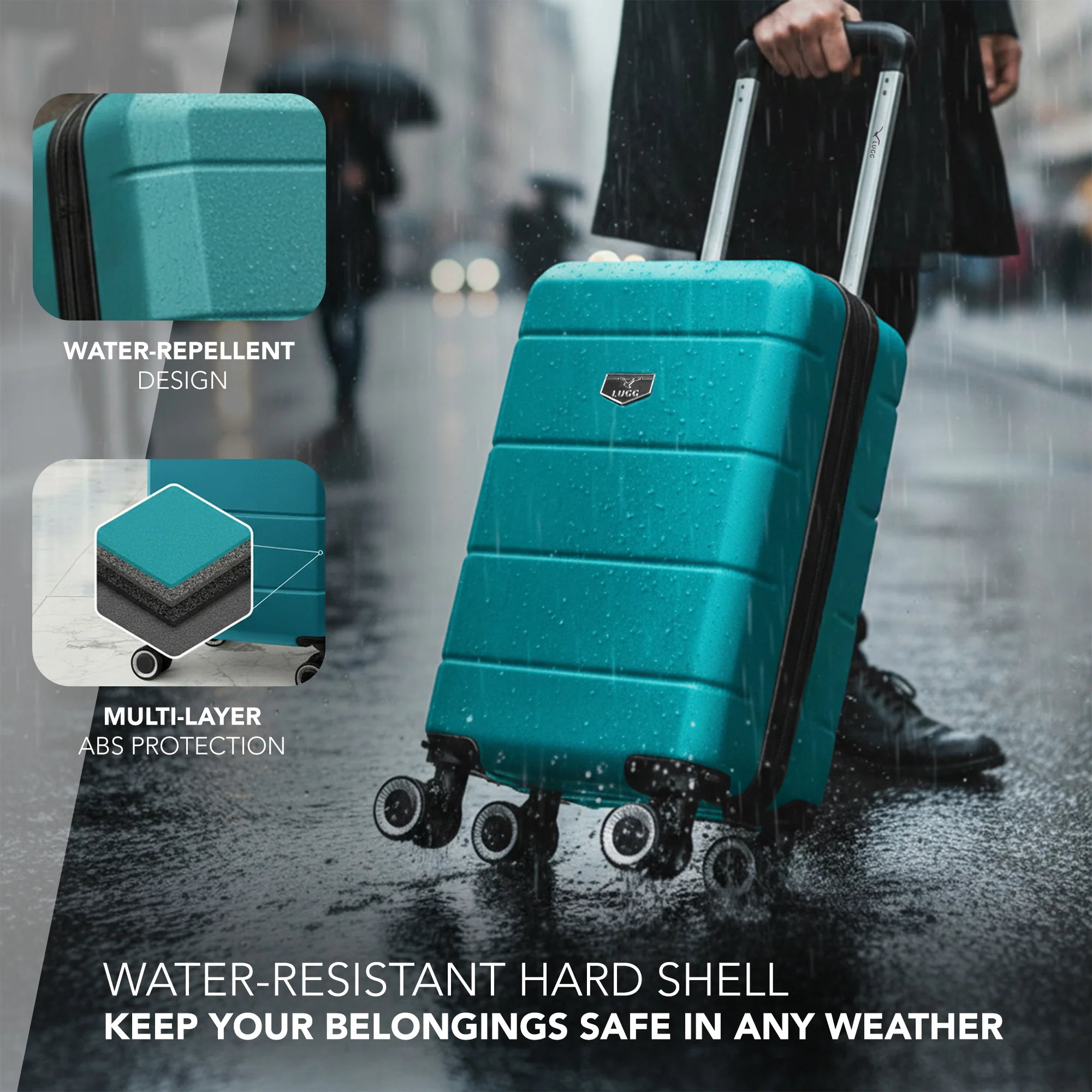 40cm Jetset Underseat Cabin Bag - Teal - Image 4