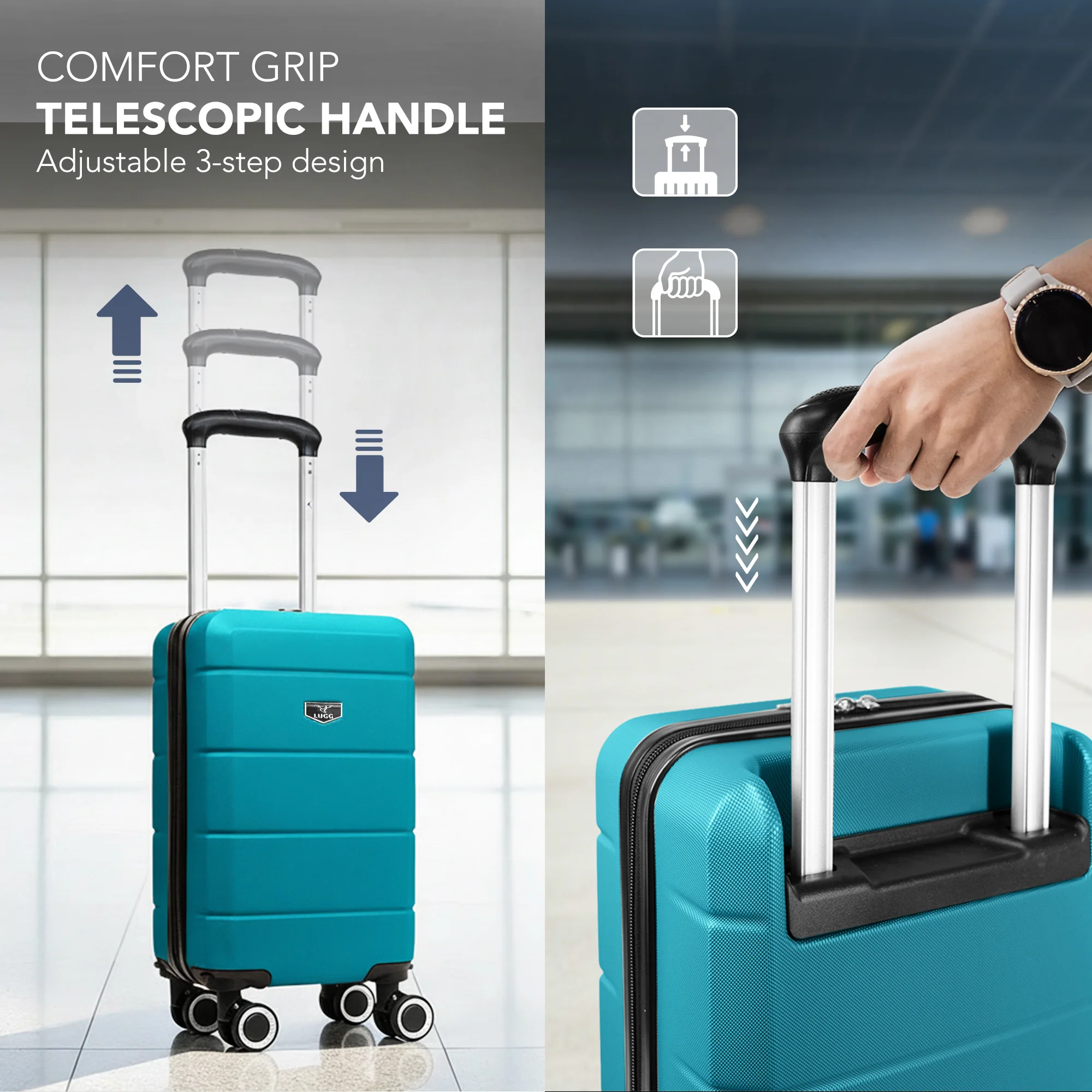 40cm Jetset Underseat Cabin Bag - Teal - Image 8