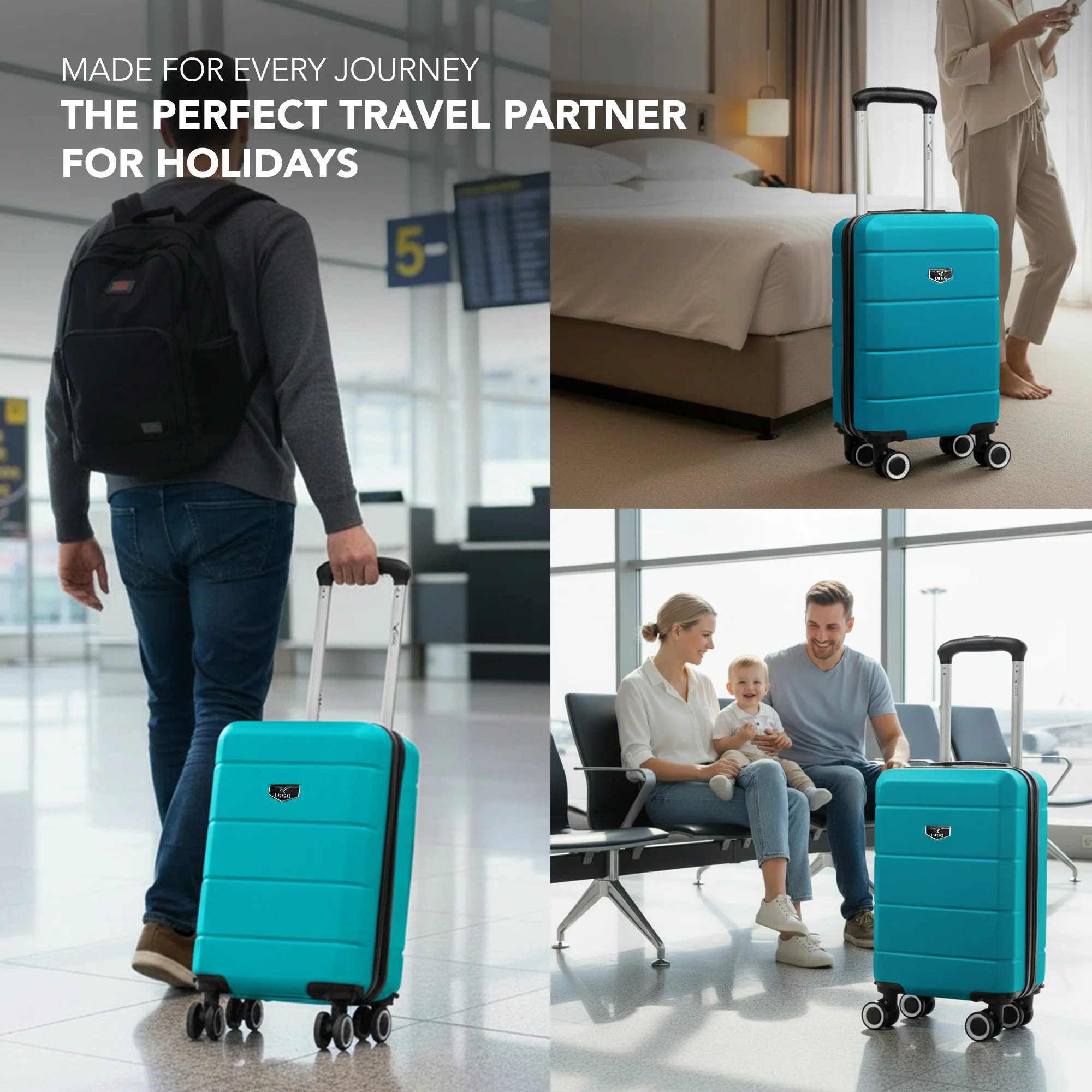 40cm Jetset Underseat Cabin Bag - Teal - Image 9
