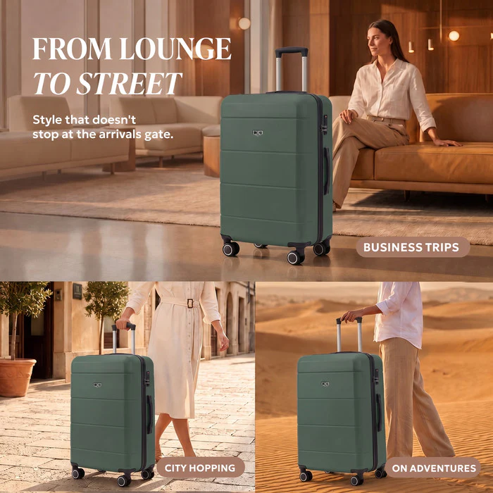 32" Jetset XL Suitcase - Army Green - Image 4