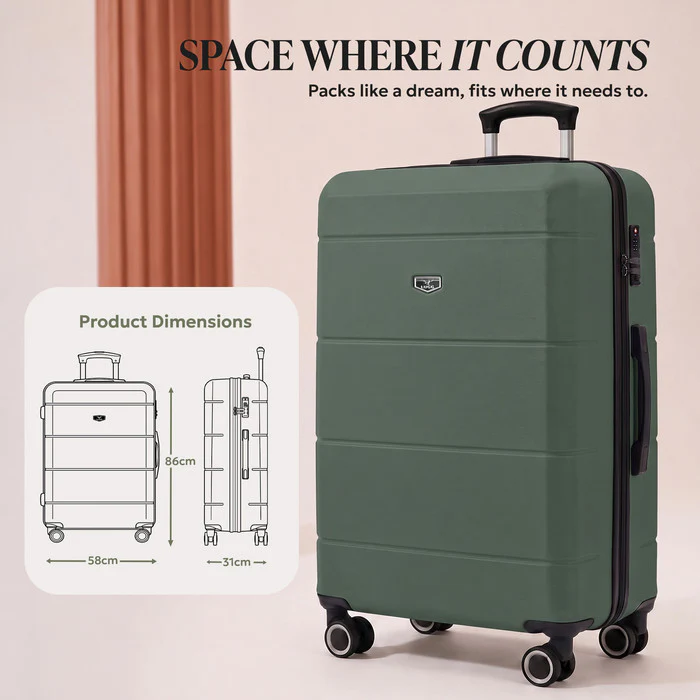 32" Jetset XL Suitcase - Army Green - Image 8