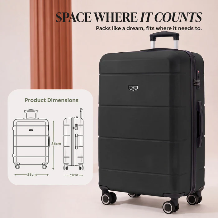 32" Jetset XL Suitcase - Black - Image 8