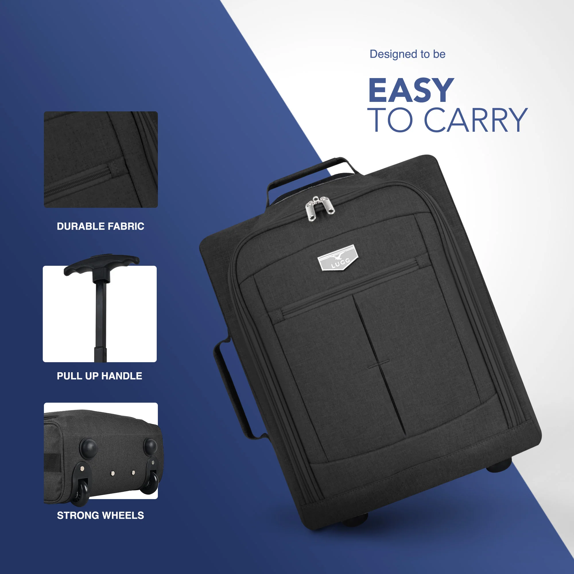 20" Jupiter Soft Cabin Bag - Black - Image 5