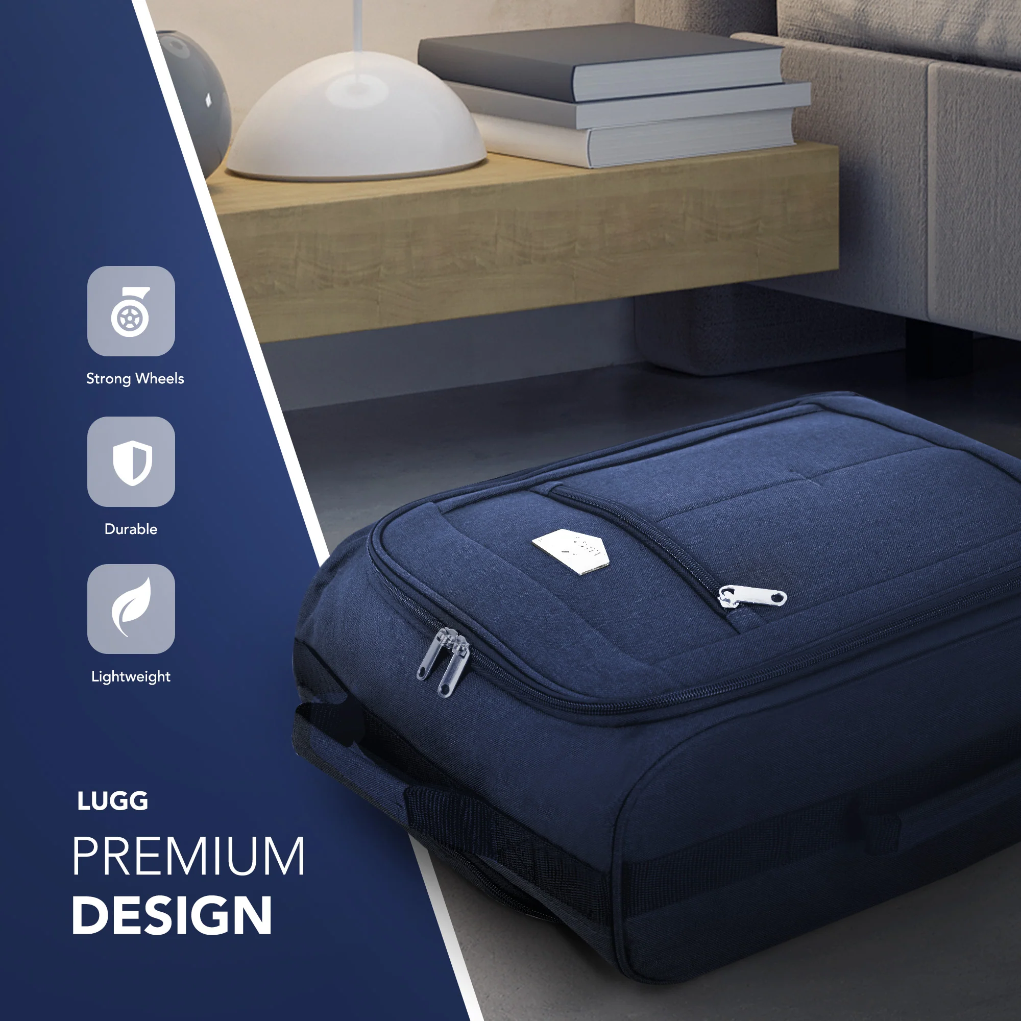 20" Jupiter Soft Cabin Bag - Blue - Image 3