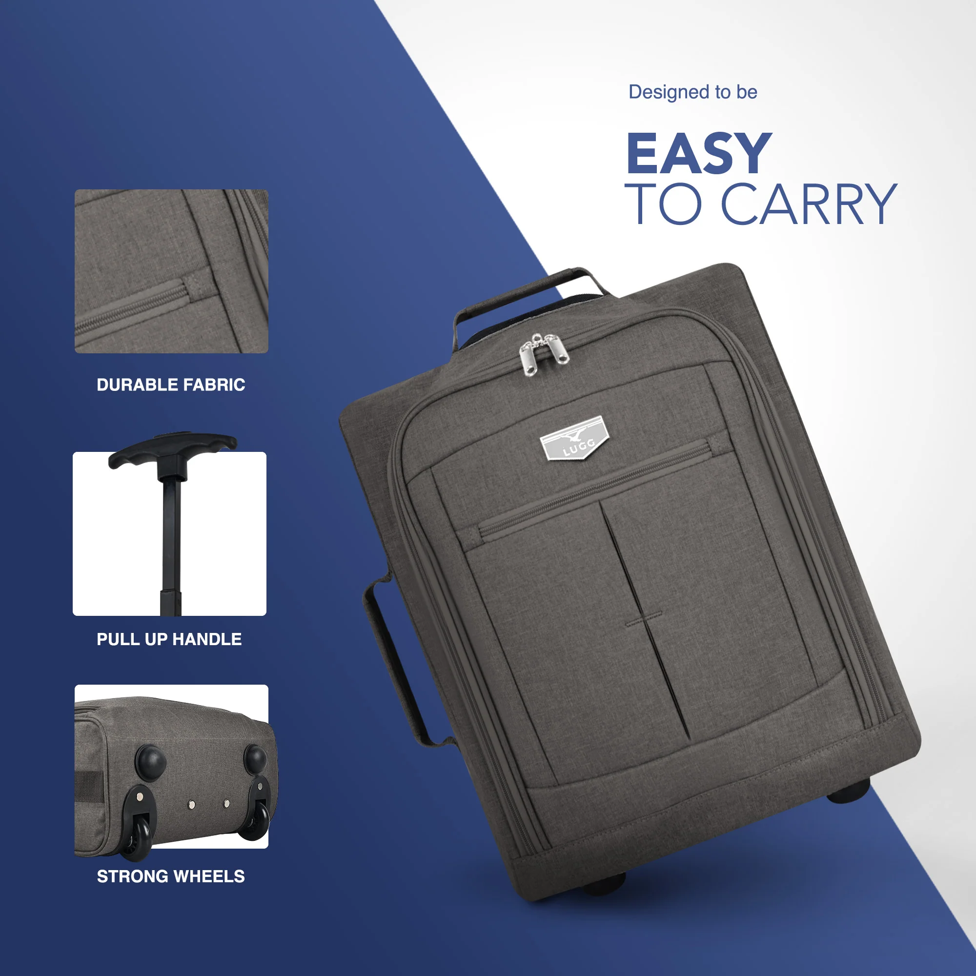 20" Jupiter Soft Cabin Bag - Charcoal - Image 5