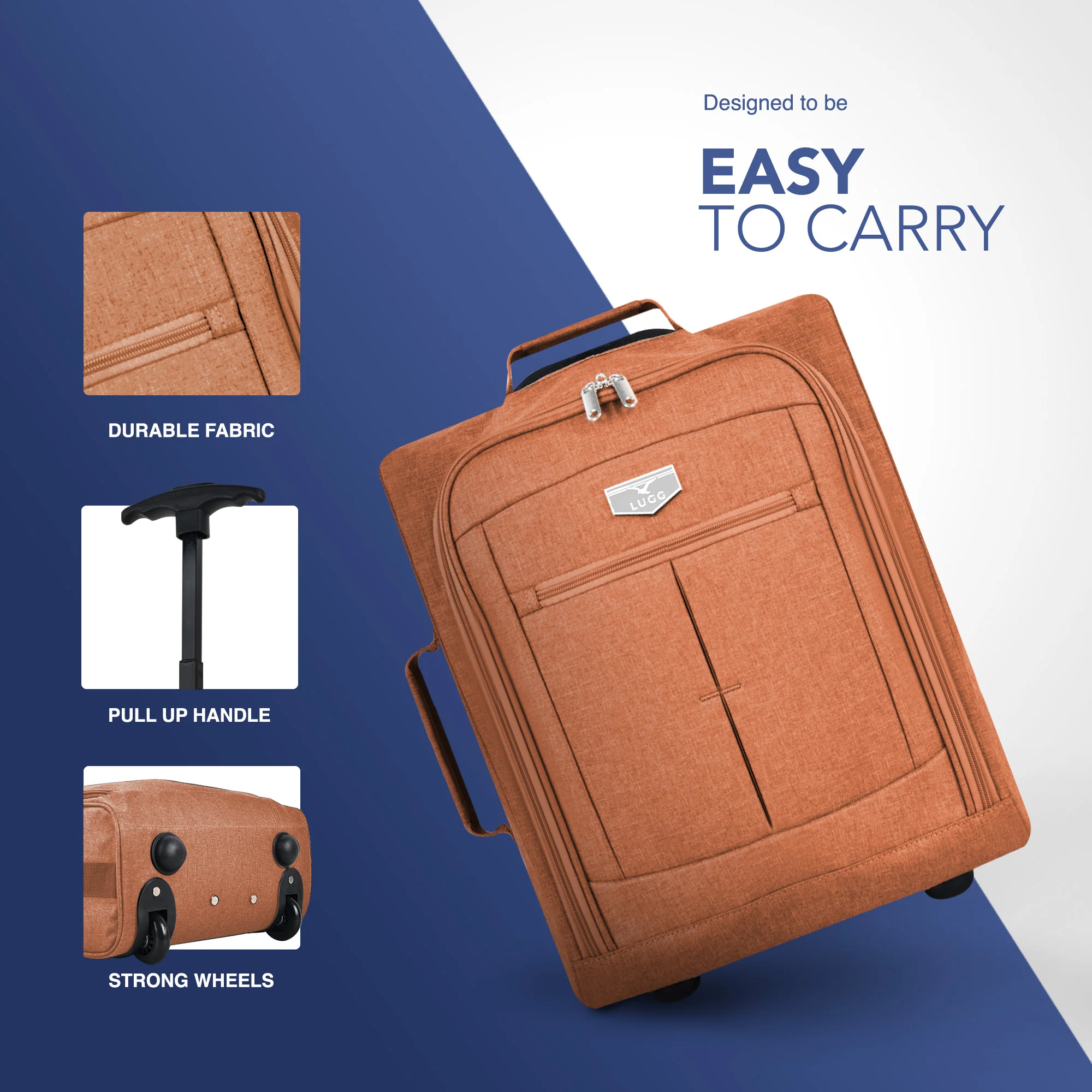 20" Jupiter Soft Cabin Bag - Orange - Image 5